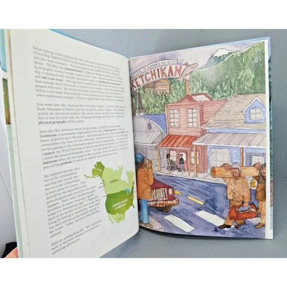 Teacher at Sea Hardcover, 2007 Dually Signed Adventures on NOAA Ship - Picture 4 of 8